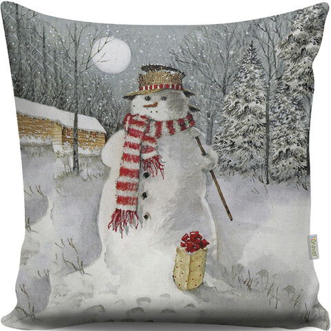 Perna decorativa, A13081, 43x43 cm, 50% Bumbac / 50% Poliester, Multicolor