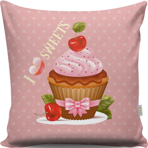 Perna decorativa, A13084, 43x43 cm, 50% Bumbac / 50% Poliester, Multicolor