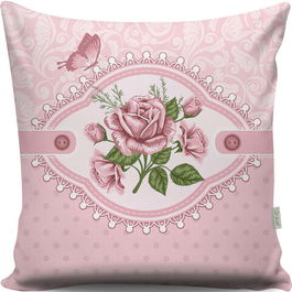 Perna decorativa, A13087, 43x43 cm, 50% Bumbac / 50% Poliester, Multicolor