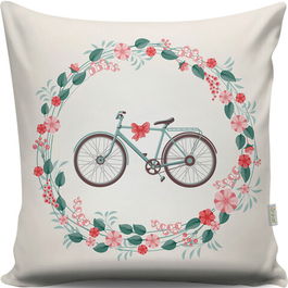 Perna decorativa, A13088, 43x43 cm, 50% Bumbac / 50% Poliester, Multicolor