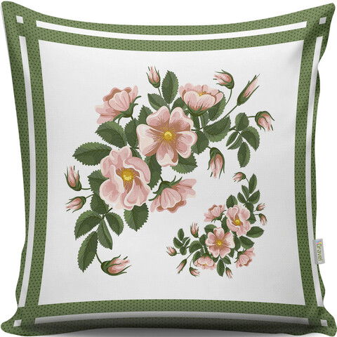 Perna decorativa, A13091, 43x43 cm, 50% Bumbac / 50% Poliester, Multicolor