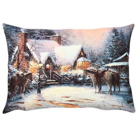 Perna decorativa, A50903, 33x48 cm, 50% Bumbac / 50% Poliester, Multicolor