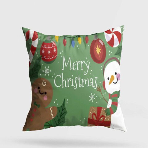 Perna decorativa, YY202320, 43x43 cm, 50% Bumbac / 50% Poliester, Multicolor