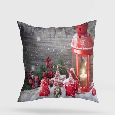Perna decorativa, YY202324, 43x43 cm, 50% Bumbac / 50% Poliester, Multicolor