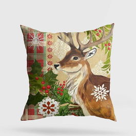 Perna decorativa, YY202333, 43x43 cm, 50% Bumbac / 50% Poliester, Multicolor