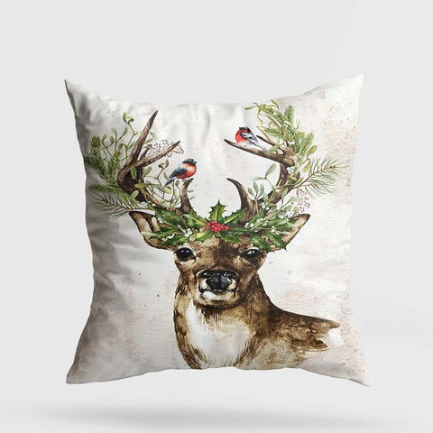 Perna decorativa, YY202348, 43x43 cm, 50% Bumbac / 50% Poliester, Multicolor