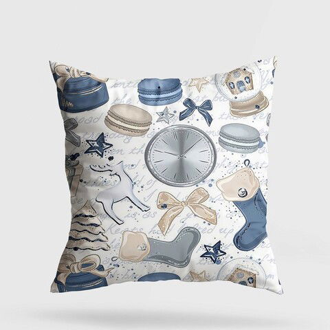 Perna decorativa, YY202353, 43x43 cm, 50% Bumbac / 50% Poliester, Multicolor
