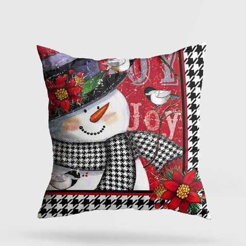 Perna decorativa, YY202365, 43x43 cm, 50% Bumbac / 50% Poliester, Multicolor