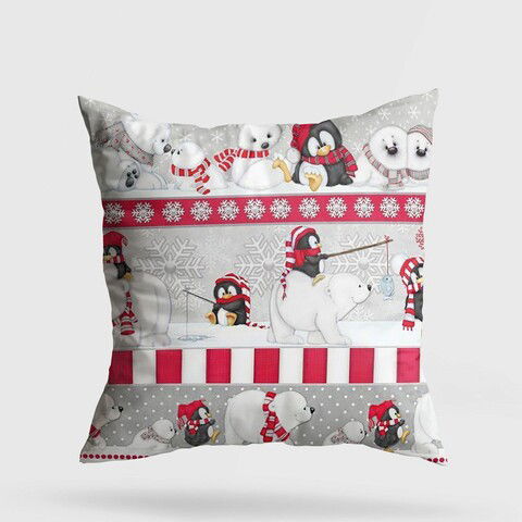 Perna decorativa, YY202369, 43x43 cm, 50% Bumbac / 50% Poliester, Multicolor