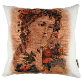 Perna decorativa, A10175, 43x43 cm, 50% Bumbac / 50% Poliester, Multicolor
