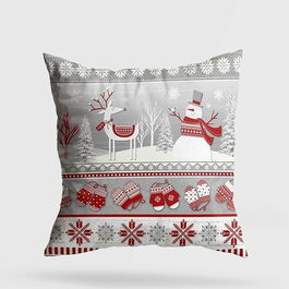 Perna decorativa, YY20238, 43x43 cm, 50% Bumbac / 50% Poliester, Multicolor