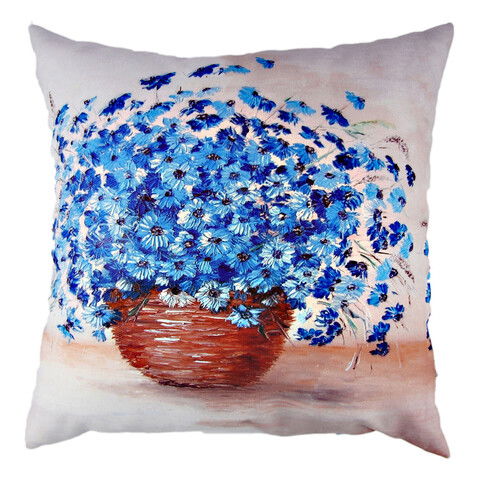 Perna decorativa, A10212, 43x43 cm, 50% Bumbac / 50% Poliester, Multicolor