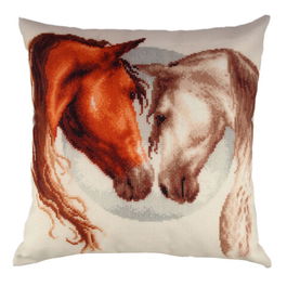 Perna decorativa, A10274, 43x43 cm, 50% Bumbac / 50% Poliester, Multicolor
