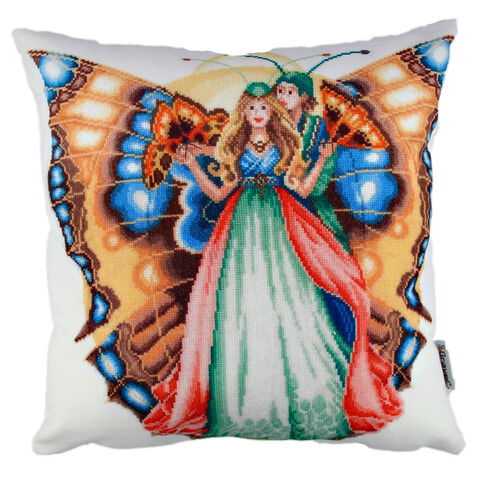 Perna decorativa, A10803, 43x43 cm, 50% Bumbac / 50% Poliester, Multicolor