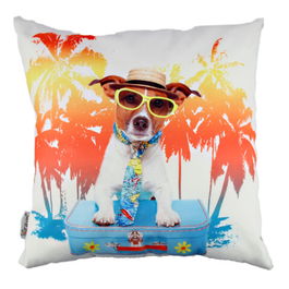 Perna decorativa, A10804, 43x43 cm, 50% Bumbac / 50% Poliester, Multicolor