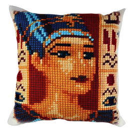 Perna decorativa, A10812, 43x43 cm, 50% Bumbac / 50% Poliester, Multicolor