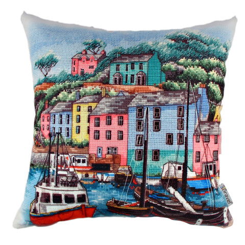 Perna decorativa, A10822, 43x43 cm, 50% Bumbac / 50% Poliester, Multicolor