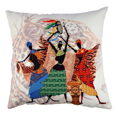 Perna decorativa, A10835, 43x43 cm, 50% Bumbac / 50% Poliester, Multicolor