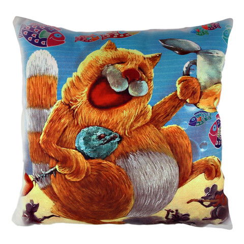 Perna decorativa, A10836, 43x43 cm, 50% Bumbac / 50% Poliester, Multicolor