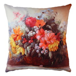 Perna decorativa, A10837, 43x43 cm, 50% Bumbac / 50% Poliester, Multicolor