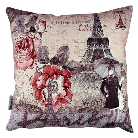 Perna decorativa, A10842, 43x43 cm, 50% Bumbac / 50% Poliester, Multicolor
