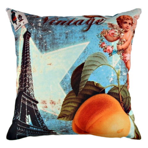 Perna decorativa, A10845, 43x43 cm, 50% Bumbac / 50% Poliester, Multicolor