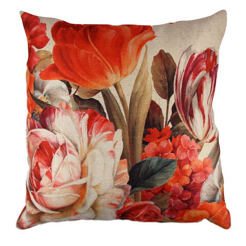 Perna decorativa, A10848, 43x43 cm, 50% Bumbac / 50% Poliester, Multicolor