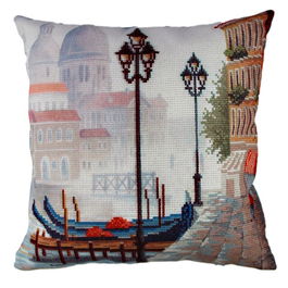 Perna decorativa, A10851, 43x43 cm, 50% Bumbac / 50% Poliester, Multicolor