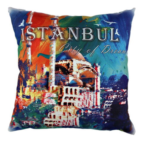 Perna decorativa, A10852, 43x43 cm, 50% Bumbac / 50% Poliester, Multicolor