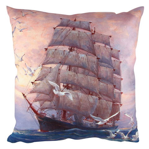 Perna decorativa, A10961, 43x43 cm, 50% Bumbac / 50% Poliester, Multicolor