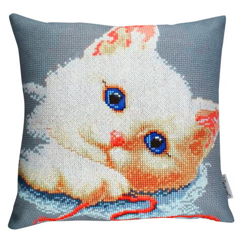 Perna decorativa, A10974, 43x43 cm, 50% Bumbac / 50% Poliester, Multicolor