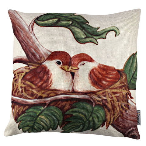 Perna decorativa, A10990, 43x43 cm, 50% Bumbac / 50% Poliester, Multicolor