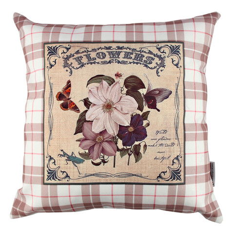 Perna decorativa, A10993, 43x43 cm, 50% Bumbac / 50% Poliester, Multicolor