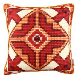 Perna decorativa, A11063, 43x43 cm, 50% Bumbac / 50% Poliester, Multicolor