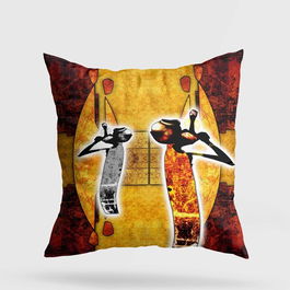 Perna decorativa, A11936, 43x43 cm, 50% Bumbac / 50% Poliester, Multicolor