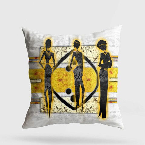 Perna decorativa, A11939, 43x43 cm, 50% Bumbac / 50% Poliester, Multicolor