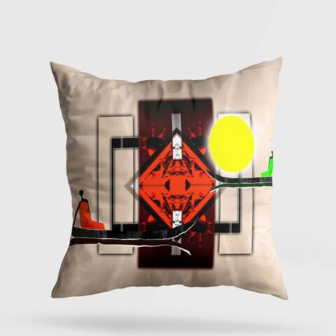 Perna decorativa, A11941, 43x43 cm, 50% Bumbac / 50% Poliester, Multicolor
