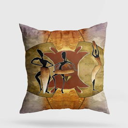 Perna decorativa, A11942, 43x43 cm, 50% Bumbac / 50% Poliester, Multicolor