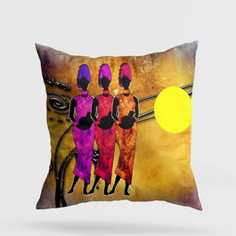 Perna decorativa, A11953, 43x43 cm, 50% Bumbac / 50% Poliester, Multicolor