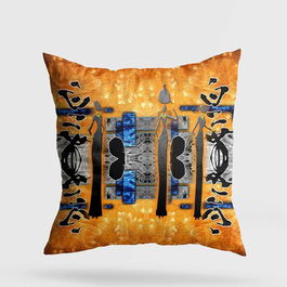 Perna decorativa, A11954, 43x43 cm, 50% Bumbac / 50% Poliester, Multicolor