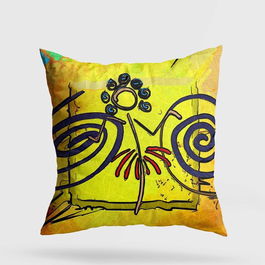 Perna decorativa, A11957, 43x43 cm, 50% Bumbac / 50% Poliester, Multicolor