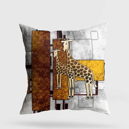 Perna decorativa, A11963, 43x43 cm, 50% Bumbac / 50% Poliester, Multicolor