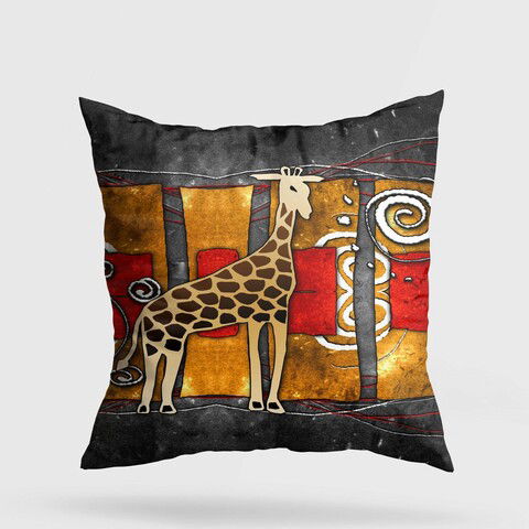 Perna decorativa, A11965, 43x43 cm, 50% Bumbac / 50% Poliester, Multicolor