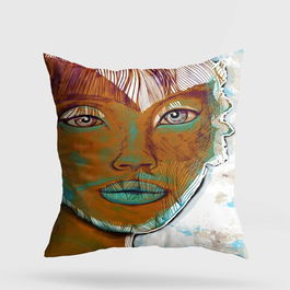 Perna decorativa, A11975, 43x43 cm, 50% Bumbac / 50% Poliester, Multicolor