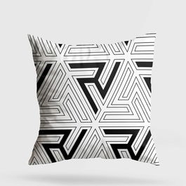 Perna decorativa, A11994, 43x43 cm, 50% Bumbac / 50% Poliester, Multicolor