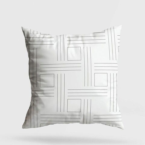 Perna decorativa, A11996, 43x43 cm, 50% Bumbac / 50% Poliester, Multicolor