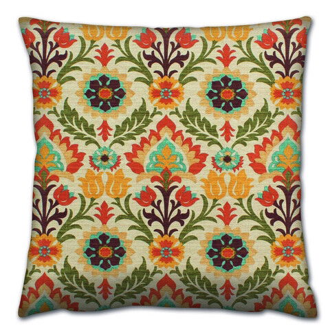 Perna decorativa, A14416, 43x43 cm, 50% Bumbac / 50% Poliester, Multicolor