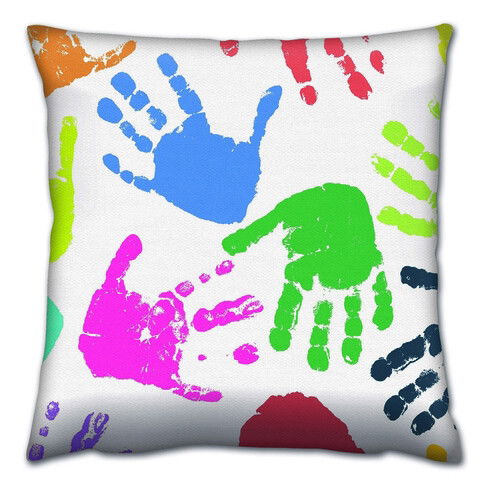 Perna decorativa, A14474, 43x43 cm, 50% Bumbac / 50% Poliester, Multicolor