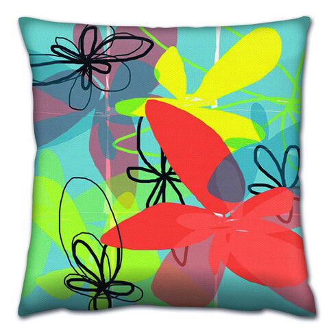 Perna decorativa, A14528, 43x43 cm, 50% Bumbac / 50% Poliester, Multicolor