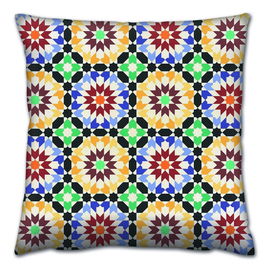Perna decorativa, A14654, 43x43 cm, 50% Bumbac / 50% Poliester, Multicolor